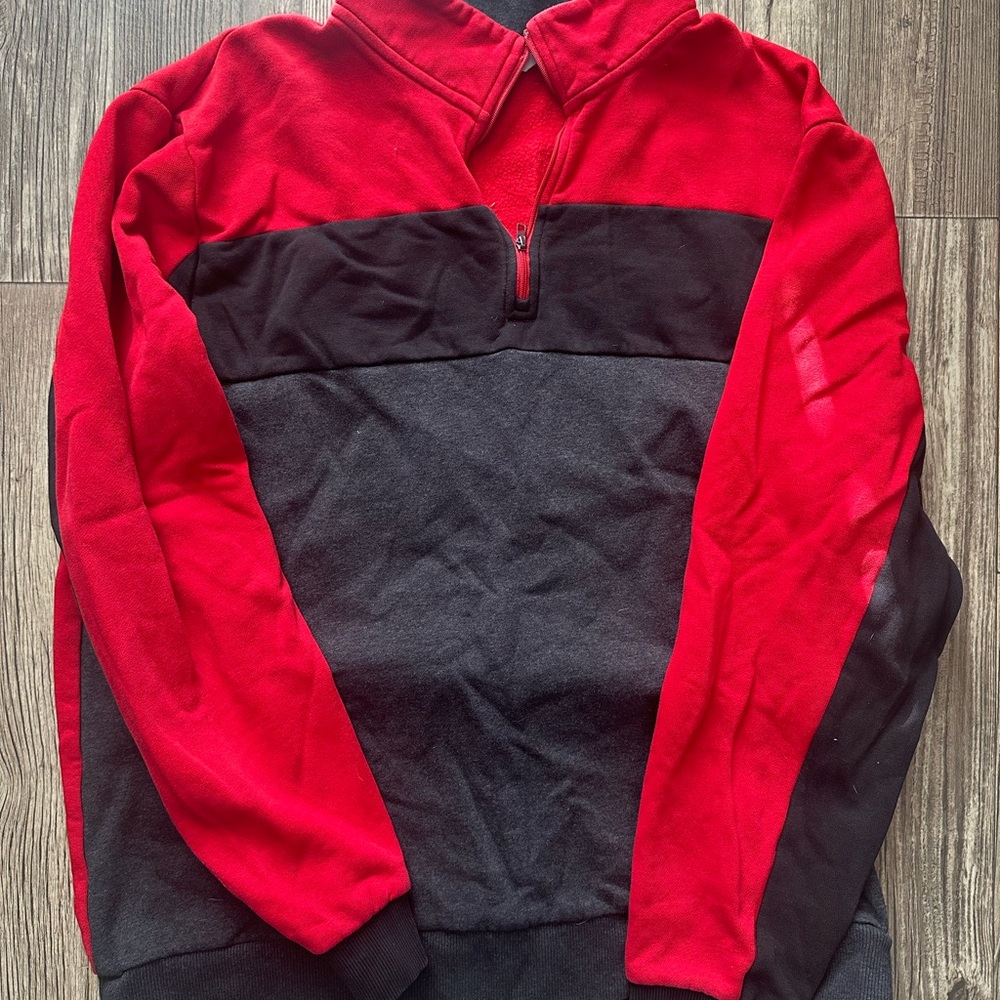 Calvin Klein Red and Black Hoodie